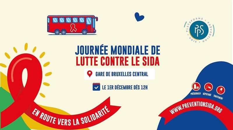 Journée Mondiale de Lutte contre le Sida - Gare de Bruxelles Central, le vendredi 1er décembre dès 12h