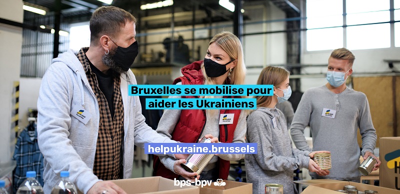 Bruxelles se mobilise pour aider les Ukrainiens - helpukraine.brussels
