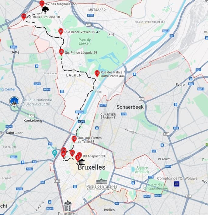 Carte des bornes à eau