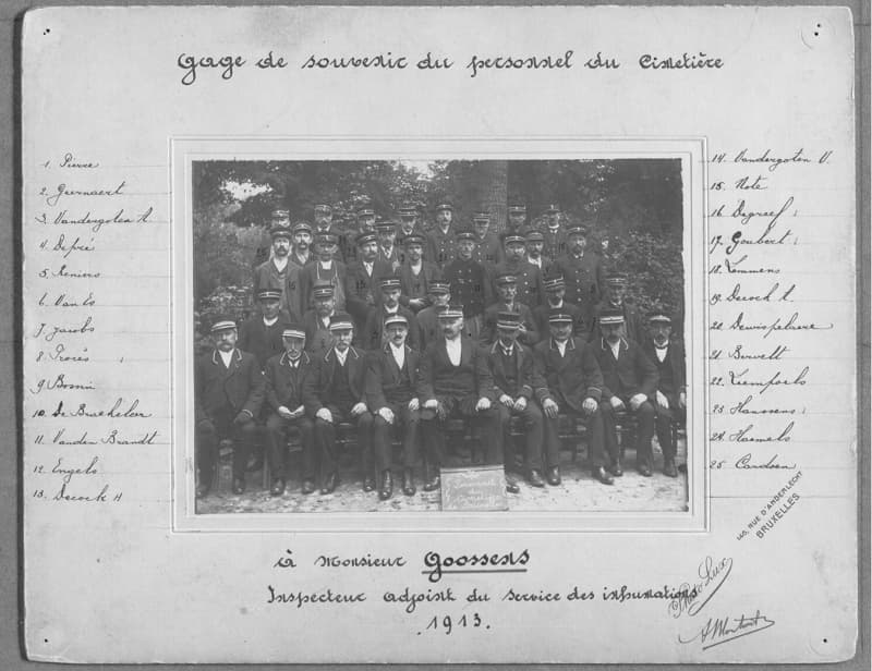 Service des Inhumations de la Ville de Bruxelles 1913