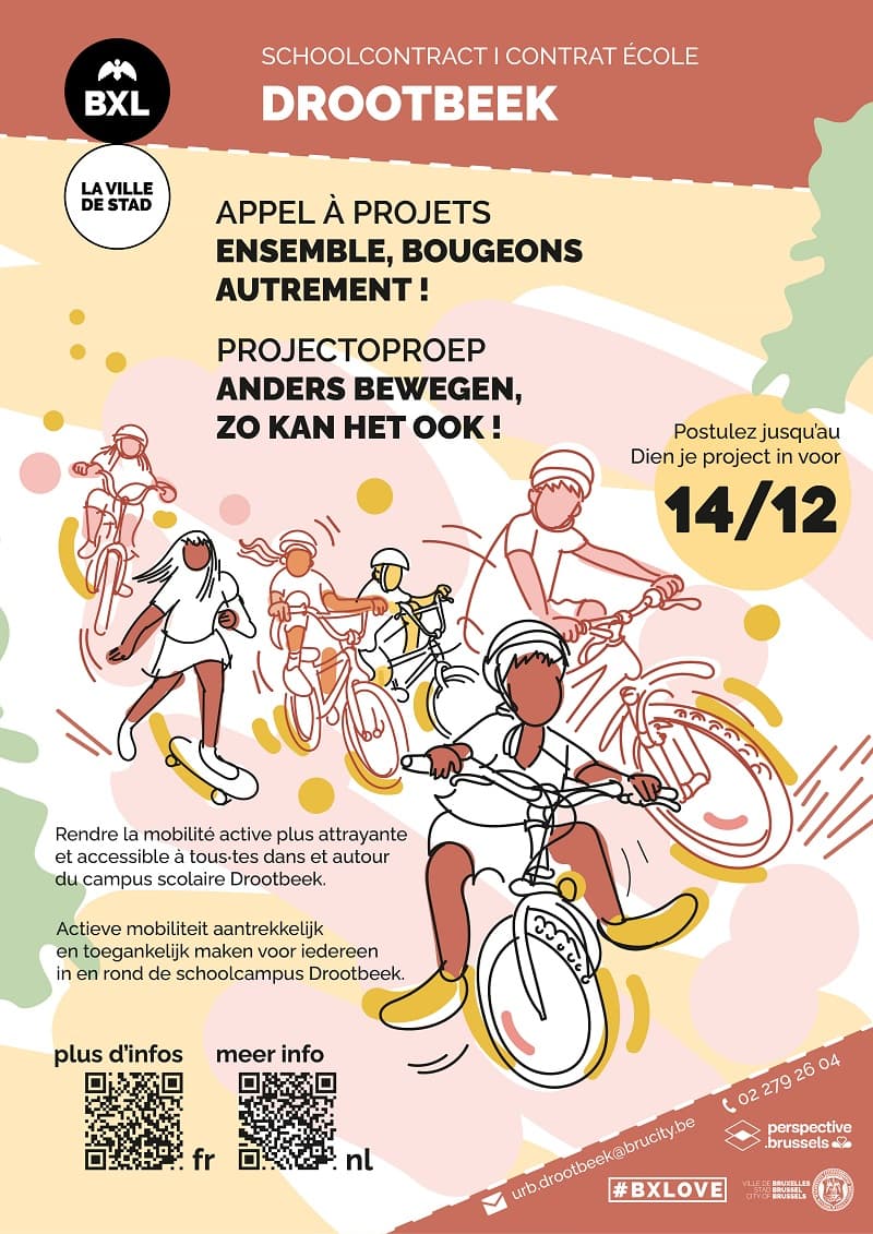 Flyer - Appel à projets "promotion transfert modal" du Contrat École Drootbeek