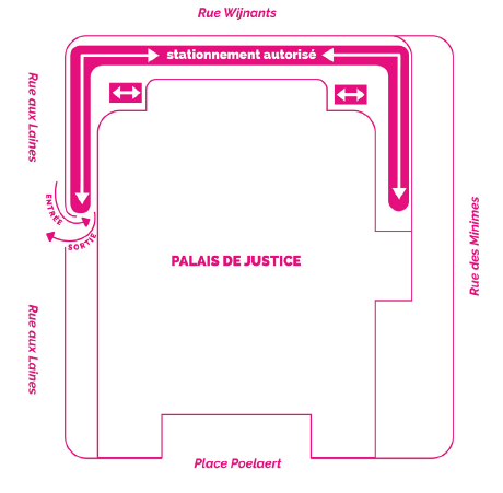 Carte d'occupation temporaire Palais de Justice (commerçants