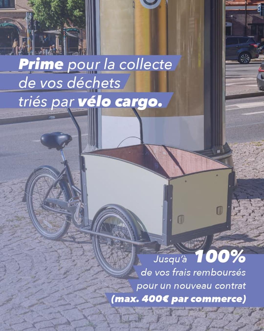 Prime collecte déchets par vélo utilitaire (professionnels)